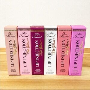 NIB TOO FACED Bundle of Six Volumizing Lip Glosses
